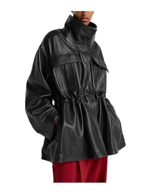 sculptural leather jacket | black Róhe | 420-11-180001_308 BLACK